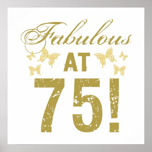 Fabulous 75th Birthday Poster (Voorkant)