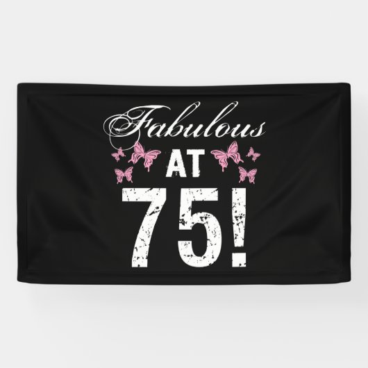 Fabulous 75th Birthday Spandoek (Horizontaal)