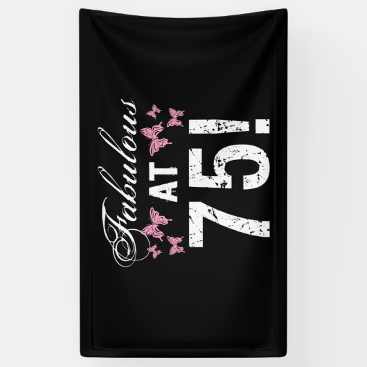 Fabulous 75th Birthday Spandoek (Verticaal)