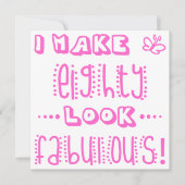 Fabulous 80th Birthday Kaart (Voorkant)