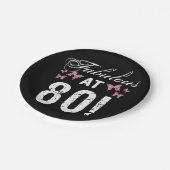 Fabulous 80th Birthday Papieren Bordje (Gekanteld)