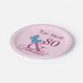 Fabulous 80th Birthday Papieren Bordje (Gekanteld)