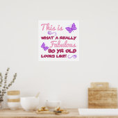 Fabulous 80th Birthday Poster (Keuken)