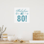 Fabulous 80th Birthday Poster (Keuken)