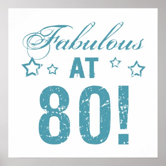 Fabulous 80th Birthday Poster (Voorkant)