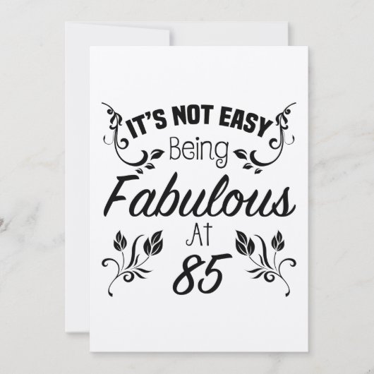 Fabulous 85th Birthday Kaart (Voorkant)