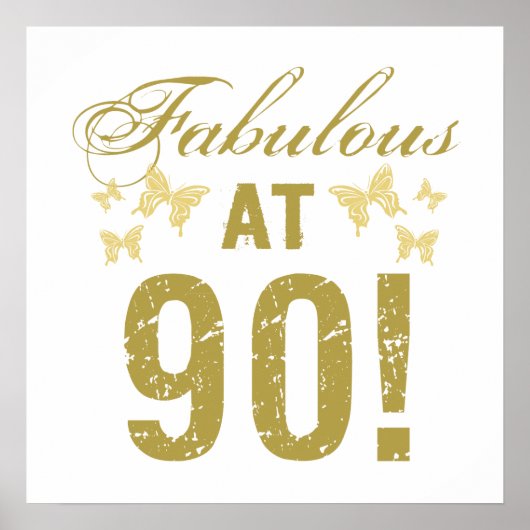 Fabulous 90th Birthday Poster (Voorkant)