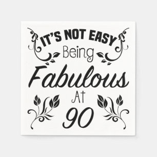 Fabulous 90th Birthday Servetten
