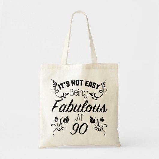 Fabulous 90th Birthday Tote Bag (Voorkant)
