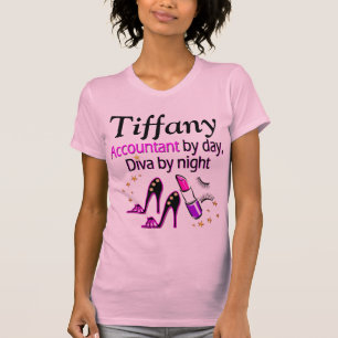 FABULOUS ACCOUNTANT DIVA GEPERSONALISEERD T-SHIRT