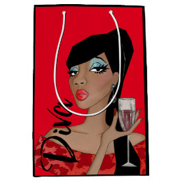 Fabulous "African American Diva" Gift Bag Medium Cadeauzakje