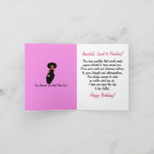 Fabulous African American Lady Birthday Kaart (Binnen)