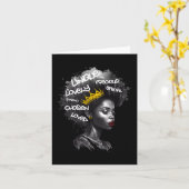Fabulous Afro Black Vrouw Met Empowering Words En Kaart (Gele Bloem)
