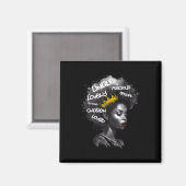 Fabulous Afro Black Vrouw Met Empowering Words En Magneet (Voorkant / Achterkant)