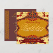 Fabulous Age Tribal Kant Bloemen Verjaardag Kaart (Voorkant / Achterkant)