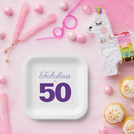 Fabulous and 50 Birthday Paper Bord (Feest)