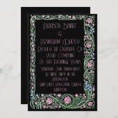 Fabulous Art Deco Craftsman Style Bloemen Ontwerp Kaart (Voorkant / Achterkant)