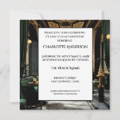 Fabulous Art Deco Kamer Etnische Vrouw Groen Goud Kaart (Achterkant)