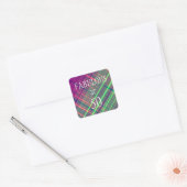 Fabulous at 50 Glitch Square Sticker (Envelop)