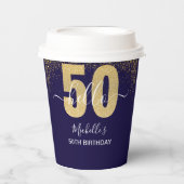Fabulous at 50 – Glitter & Glam Edition Papieren Bekers (Voorkant)