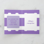 Fabulous Auntie foto naam paarse groene verjaardag Kaart (Binnen)