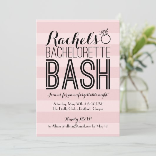 Fabulous Bash | vrijgezellenfeest Kaart (Staand voorkant)