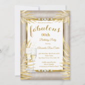 Fabulous Beige Gold Palms Champagne Kaart (Voorkant)