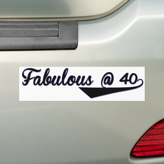 Fabulous bij 40 bumpersticker (Op auto)