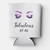 Fabulous bij 40 Glamoureuze Eyes Waterverf Blikjeskoeler (Voorkant)