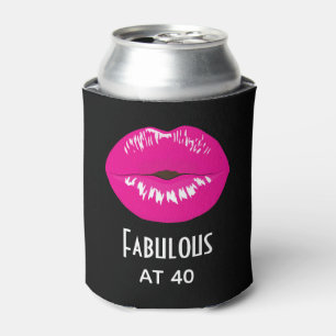 Fabulous bij 40 Hot Pink Lips Glamoureus Blikjeskoeler