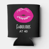 Fabulous bij 40 Hot Pink Lips Glamoureus Blikjeskoeler (Achterkant)