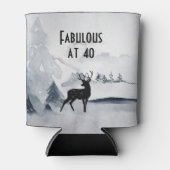 Fabulous bij 40 Majestic Herten Waterverf Blikjeskoeler (Voorkant)