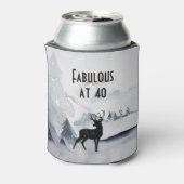 Fabulous bij 40 Majestic Herten Waterverf Blikjeskoeler (Blikje Achterkant)