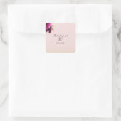 Fabulous bij 50 Blush Pink Gold Glitter Verjaardag Vierkante Sticker (Tas)