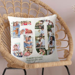 Fabulous bij 50 Fotocollage 50e verjaardag Custom Kussen<br><div class="desc">Gepersonaliseerd 50e verjaardagscadeau. Dit op maat gemaakte sierkussen heeft een nette fotocollage in de vorm van een nummer 50 met bosgroene typografie. De tekst luidt "Fabulous @" samen met uw aangepaste naam en geboortedatum. De sjabloon is klaar voor u om uw foto's toe te voegen, ordelijk werken rond elk nummer....</div>