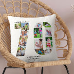 Fabulous bij 70 Fotocollage 70e verjaardag Custom Kussen<br><div class="desc">Gepersonaliseerd 70e verjaardagscadeau. Dit op maat gemaakte sierkussen heeft een nette fotocollage in de vorm van een nummer 70 met donkergrijze typografie. De tekst luidt "Fabulous @" samen met uw aangepaste naam en geboortedatum (die u allemaal kunt bewerken of leeg laten). De sjabloon is klaar voor u om uw foto's...</div>