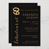 Fabulous bij Zestig Verrassing Verjaardag Uitnodig Kaart (Voorkant / Achterkant)