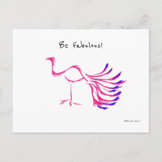 Fabulous Bird Briefkaart (Voorkant)