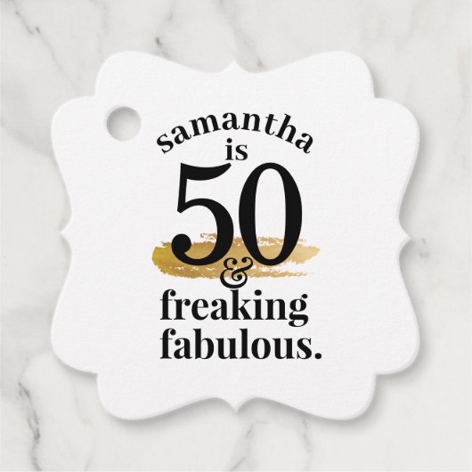 Fabulous Birthday Black White Hartelijk dank Bedankjes Labels (Voorkant)