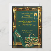 Fabulous Birthday Emerald gems Heel Champagne Gold Kaart (Achterkant)