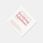 Fabulous Birthday Facts Pink Personalized Napkins Servet (Hoek)