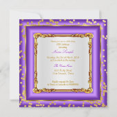 Fabulous Birthday Party Paars Gold High Heels Kaart (Achterkant)