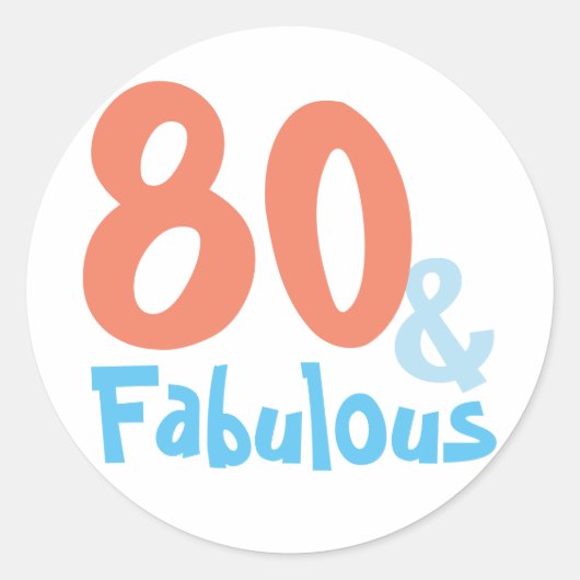 Fabulous Birthday Party Ronde Sticker (Voorkant)