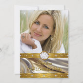 Fabulous Birthday Photo Diamonds Gold Silver Kaart (Voorkant)