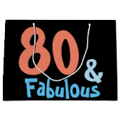 Fabulous Black Birthday Large Cadeautasje (Voorkant)