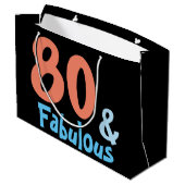 Fabulous Black Birthday Large Cadeautasje (Achterkant Gekanteld)