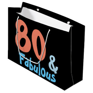 Fabulous Black Birthday Large Cadeautasje