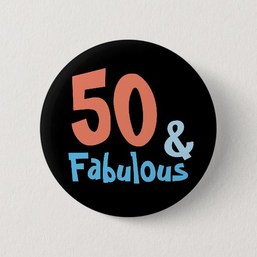 Fabulous Black Birthday Party Ronde Button 5,7 Cm (Voorkant)