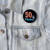 Fabulous Black Birthday Party Ronde Button 5,7 Cm (In situ)