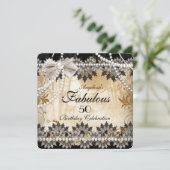 Fabulous Black Cream Beige Lace Asian Florence Par Kaart (Staand voorkant)